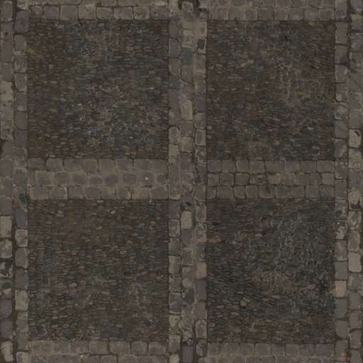 Cobblestone Pavement Grid 400x400 Albedo